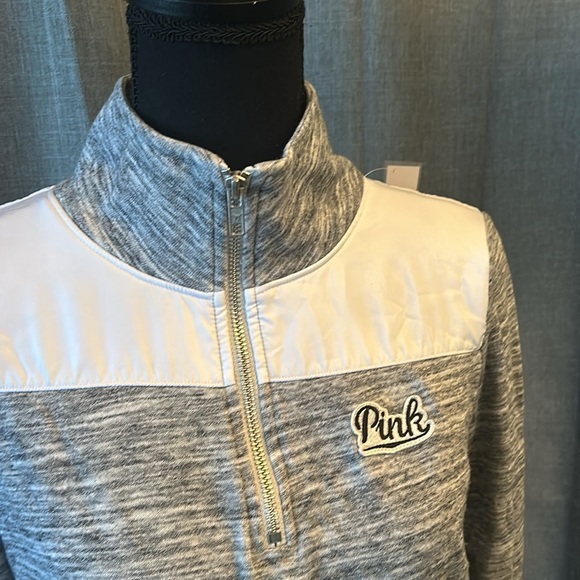 Gray and white Victoria’s secret Quarter Zip - Picture 2 of 5